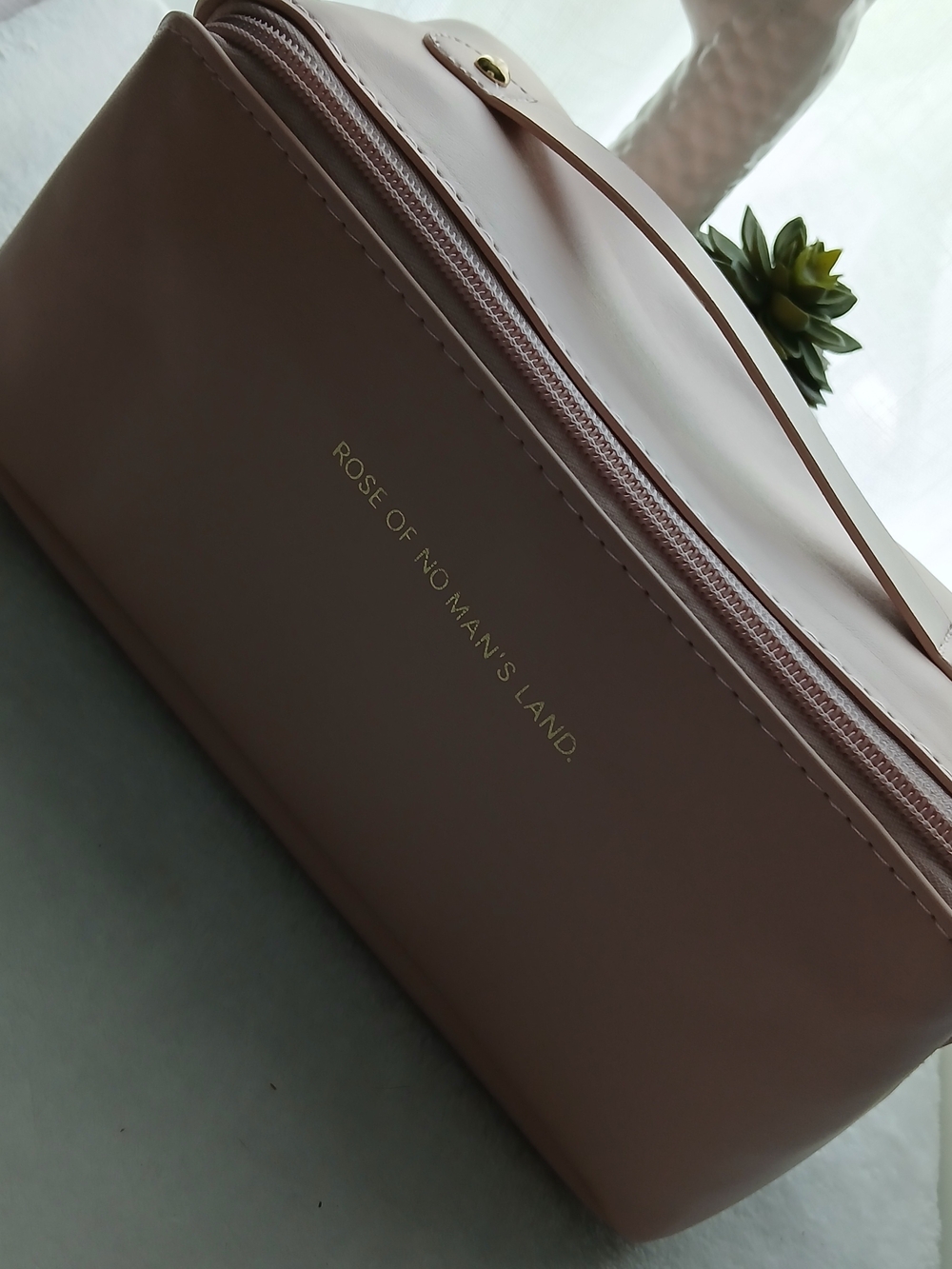 Rose of No Man's Land Blush Pink BIG Travel Cosmetic Case